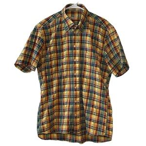 Men's‎ Button Down Size Large Plaid Casual Short Sleeve Shirt